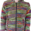 Fleece line Bluish mix hippie woolen hoodie