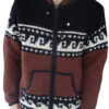 Mini prints added sustainable hippie woolen jacket