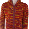 Retro Red Mix Hippie Knitted Woolen Jacket