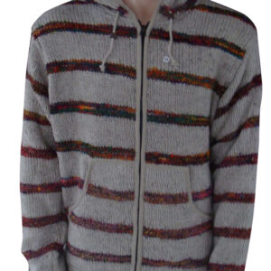 Fair trade warm winter printed woolen jacket