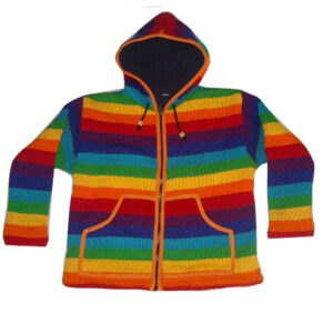 Rainbow Tone Cute Design Kid’s Wool Jacket