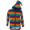 Hippie colorful knitted wool jacket