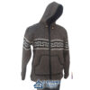 Handmade wool knitted vintage hooded jacket