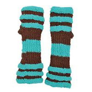 Bluish mix woolen seamless leg warmers