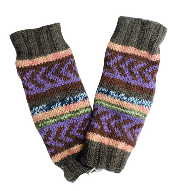 Unique design pure woolen knitted leg warmers