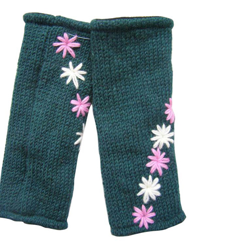 Hand knitted 100% wool leg warmers