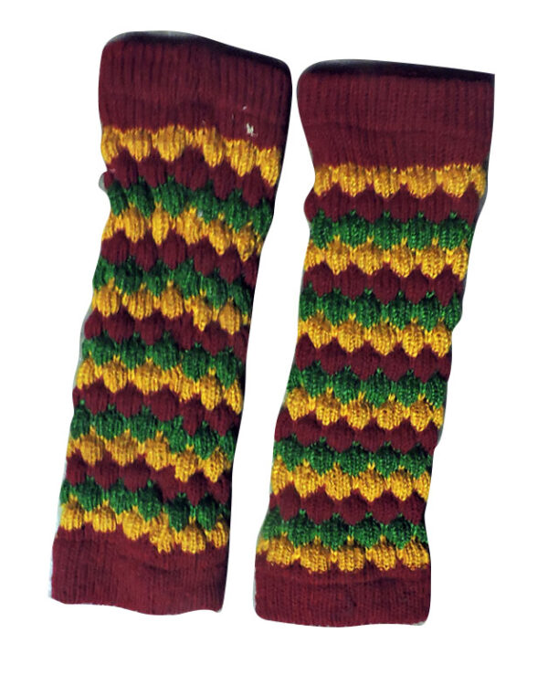 Multi crushes hippie woolen winter leg warmers