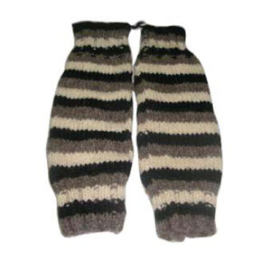 Dark themed multicolor wool leg warmers
