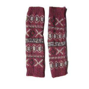 100% sheep wool printed leg warmers