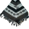 Bohemian black mix unisex woolen poncho