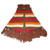 Colorful button zipped yak wool winter poncho