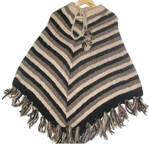 Men’s hippie woolen festival poncho