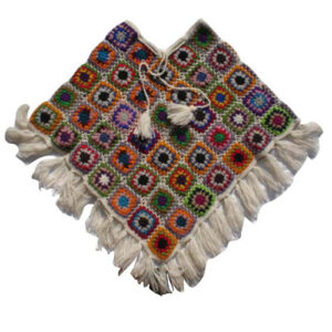 Tribal patterns added cozy woolen loomed poncho