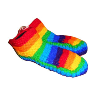 Rainbow exploded boho woolen footwear