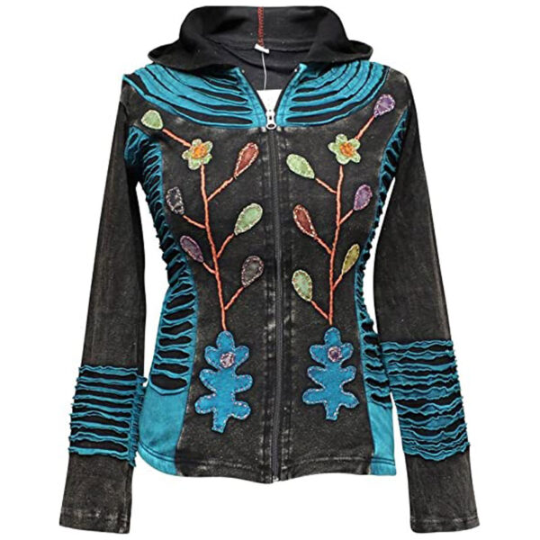 Hand Embroidered Ladies Hippie Cotton Jacket