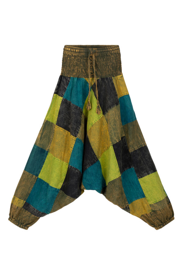 Colorful Patches Boho Harem Cotton Trouser