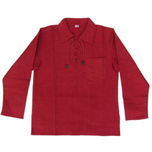 Fair trade Nepalese red tone enzyme stone washed kurtha