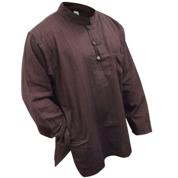 Men’s Grandad Hippie Cotton Shirt