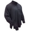 Black Plain Men's Hippie Cotton Shirt