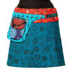 New mandala print knee length popper wrap skirt