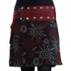 Fair trade sun ray reversible snap wrap skirt
