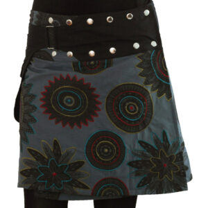 Money belt added hippie cotton skirt
