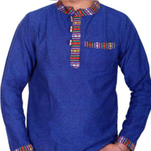 Blue Grandad Hippie Men Shirt