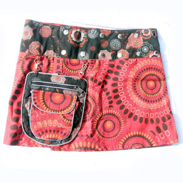 Block Printed Rusty Ladies Cotton Skirt