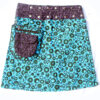 Bluish Bubble Hippie Ladies Half Skirt