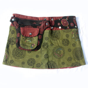 Mandala Block Prints Summer Mini Skirt