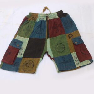 Vintage Plain Patchwork Hippie Short Pant