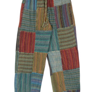 Men & Women Cotton Summer Patchwork Elastic Trouser Pants