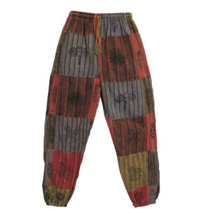Hippie Patchwork Harem Pants | Unisex Men’s Women’s Festival Pants | XS-1X Recycled Eco Patch Bohemian Handmade yoga pants