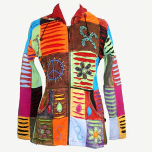 Various Folk Embroideries Cotton Patch Jacket