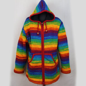 Handmade Hippie Wool Rainbow Jacket