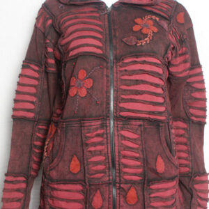 Himalayan Cotton Made Red Theme Patch Jacket