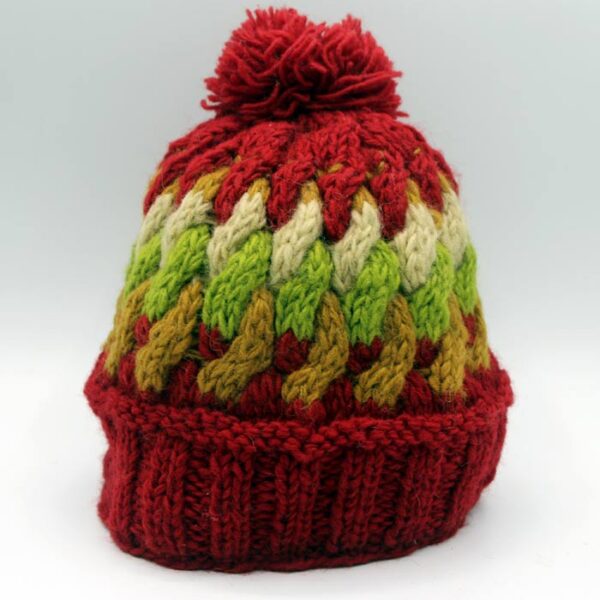 Hippie Wool Beanie Hat Fleece Lining