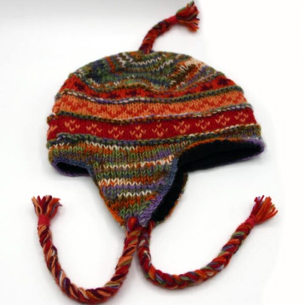 Crochet Earflap Hat with Multicolor