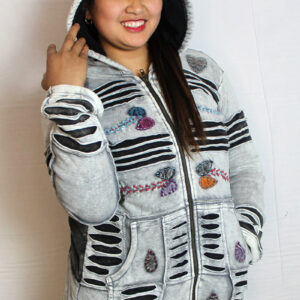 Vintage hippie Cotton Razor Cut Jacket