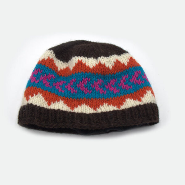 Handmade Yak Wool Knitted Cap With Fleece Lining
