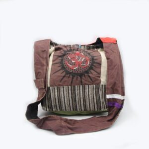 Hand Om Print Eco-Friendly Hippie Shoulder Bag