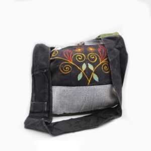 Flower Hand Embroidery Hippie Shoulder Bag Nepal