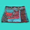 Patch work Hippie Wrap Boho Vintage Mini Short Skirt
