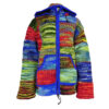 Multicolor Hand Knitted Wool Jacket Cardigan Hoodie Made in Nepal