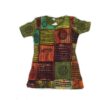 Patchwork Razor Cut Hippie Half Sleeve T Shirt