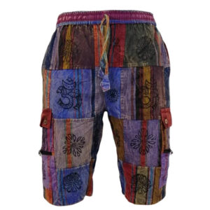Hippie Fair Trade Shorts Patchwork Block print Pant