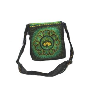 Mandala Mushroom Embroidery Hippie Passport bag