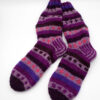 Purple mix hippie woolen shocks plus leg warmer