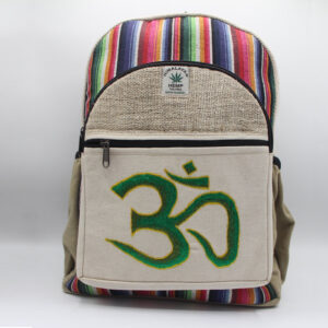 Om Sign Hand Embroidery Hemp Laptop Bag