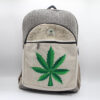 Hemp Leaf Hand Embroidery Hemp Laptop Bag